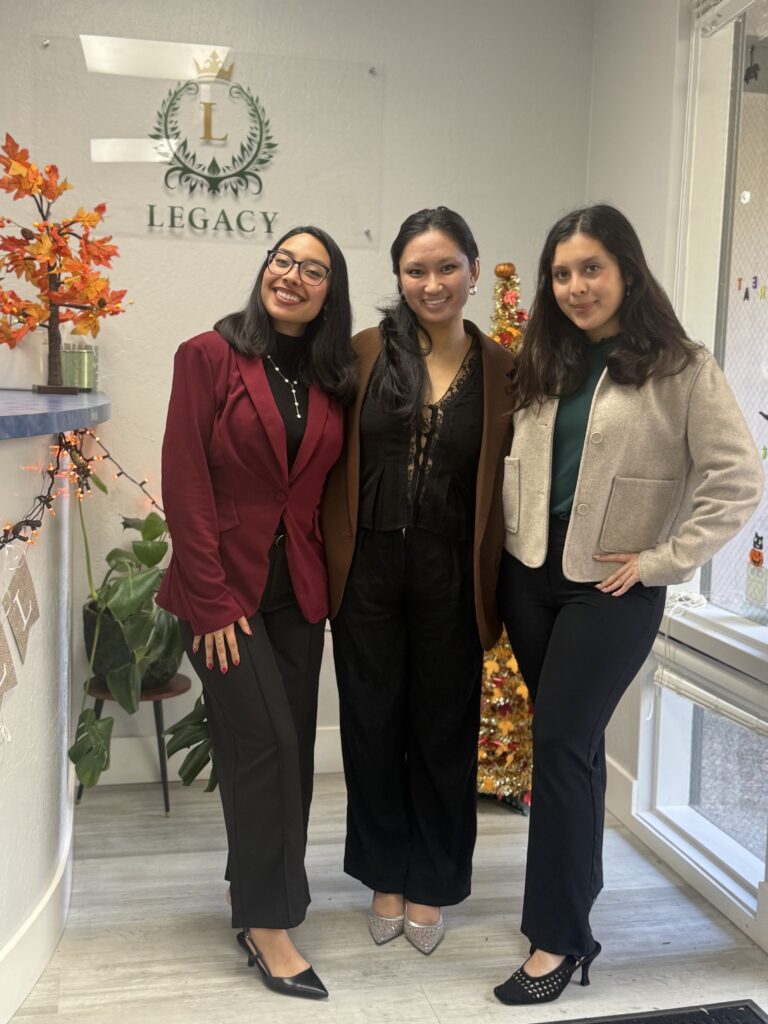 Three professional women getting into sales
